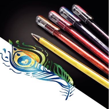 Pochette de 6 stylos gel Dual Métallic assortis