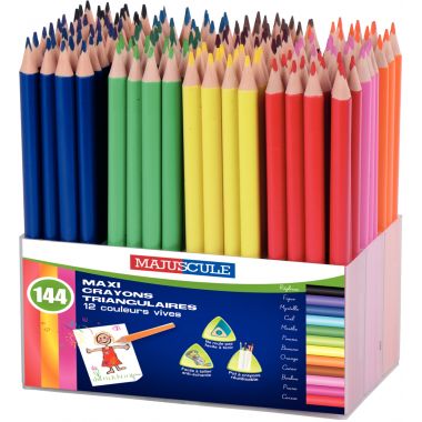 Classpack de 144 maxi crayons de couleur triangulaires
