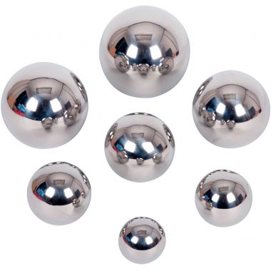 Boite de 7 balles sonores coloris argent