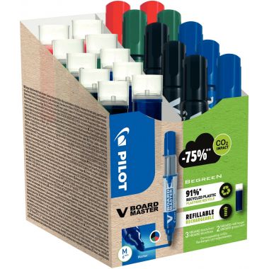 Pack de 10 marqueurs V-Board Master + 10 recharges assorties