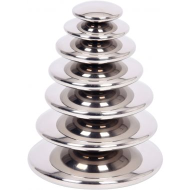 Boite de 7 galets argent tailles assorties