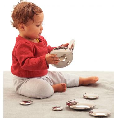 Boite de 7 galets argent tailles assorties