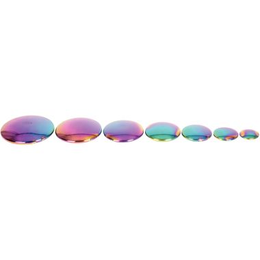 Boite de 7 galets arc-en-ciel tailles assorties