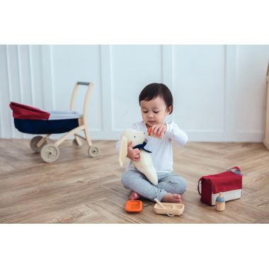 Sac repas de bébé en bois PLAN TOYS, 6 pièces