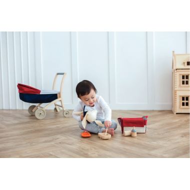 Sac repas de bébé en bois PLAN TOYS, 6 pièces