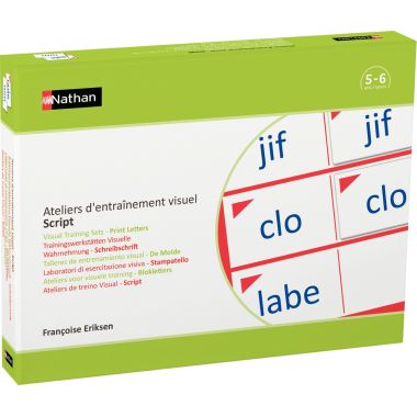 Entrainement visuel, lettres en script