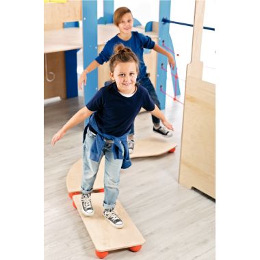 Planche d'équilibre zig zag en bois