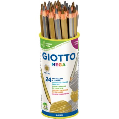 Pot de 24 crayons de couleur or / argent