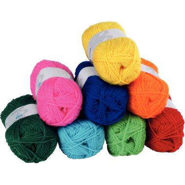 Lot de 8 pelotes de laine 50 g couleurs assorties