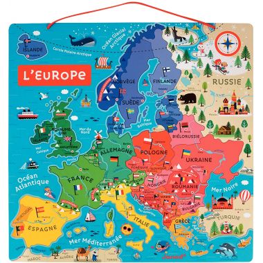 Puzzle magnétique 40 pièces, l'Europe