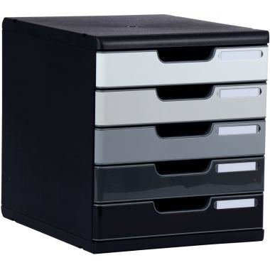 Module 5 tiroirs MODULO noir/gris