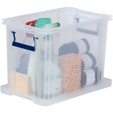 Boite de rangement 18,5L transparente