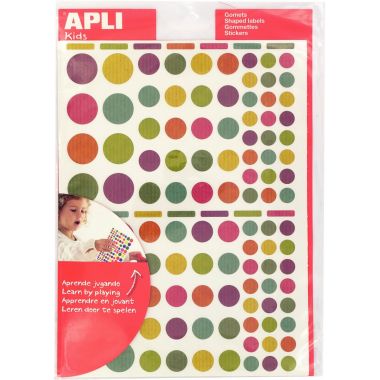 Pochette de 624 gommettes craft coloris assortis