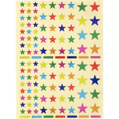 Pochette 624 gommettes étoiles couleurs assorties