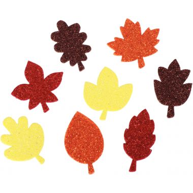 Sachet de 200 gommettes  feuilles d' automne en mousse