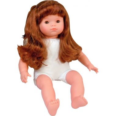 Poupon fille européenne avec cheveux corps tissu 40 cm