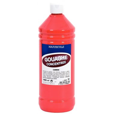 Flacon 1L de gouache concentrée MAJUSCULE, coloris carmin