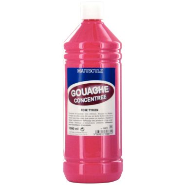 Flacon 1L de gouache concentrée MAJUSCULE, coloris rose tyrien