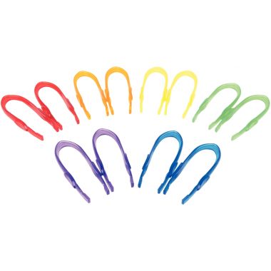 Sachet de 12 pinces de tri 6 couleurs assorties