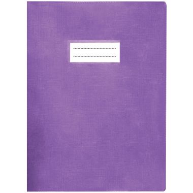 Paquet de 10 protège-cahiers avec rabats épaisseur 22/100ème 21 x 29,7 cm coloris violet