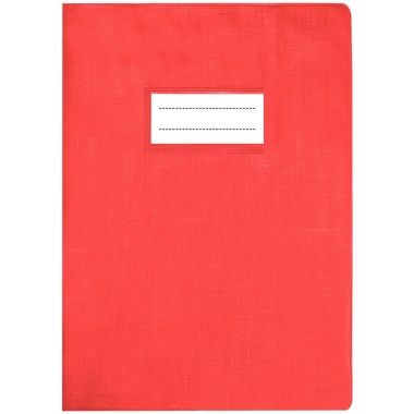 Paquet de 10 protège-cahiers avec rabats épaisseur 22/100ème 24 x 32 cm coloris rouge