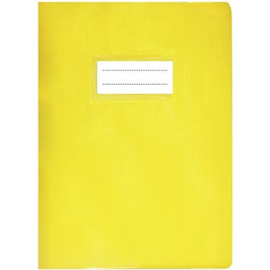 Paquet de 10 protège-cahiers avec rabats épaisseur 22/100ème 24 x 32 cm coloris jaune