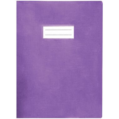 Paquet de 10 protège-cahiers avec rabats épaisseur 22/100ème 24 x 32 cm coloris violet