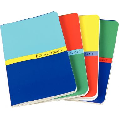 Carnet piqué 96 pages CONQUERANT, format 9x14 cm, quadrillé 5x5, papier 70g