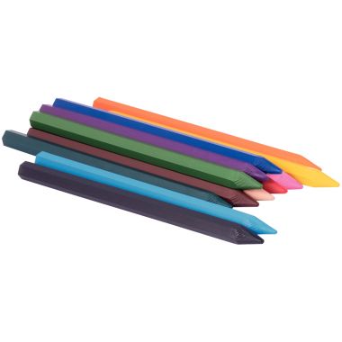 Pochette de 12 craies plastique assorties