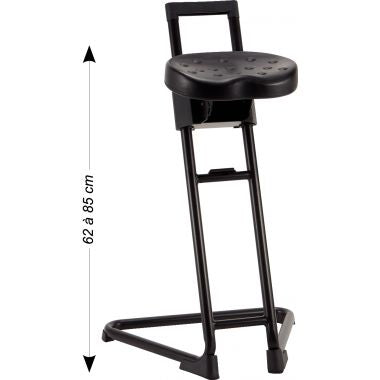 Lot de 2 tabourets comptoir noir