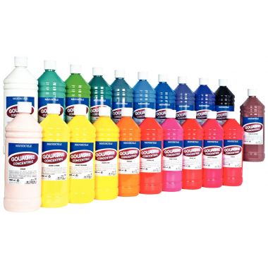 Flacon 1L de gouache concentrée MAJUSCULE, coloris  cyan