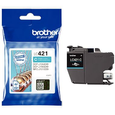 Brother BOULE cartouche jet d'encre cyan authentique (LC421C)