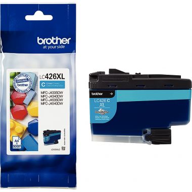Brother AIMANT cartouche jet d'encre cyan haute capacité authentique (LC426XLC)