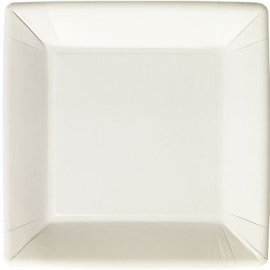 Paquet de 20 assiettes en carton 23x23cm blanches