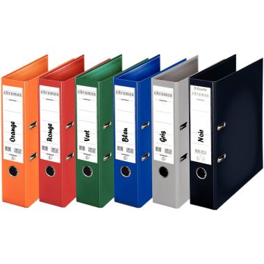 Esselte Classeur à levier CHROMOS+ pour format A4, dos 8 cm, bleu - 230103