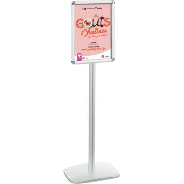 Porte-affiches sur pied en aluminium rotatif A4 - 214025N