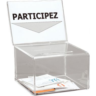 Urne avec porte-affiche A6 16x19,5x11cm