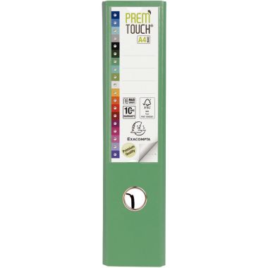 Exacompta Classeur à levier PREM'TOUCH format A4+, dos 8 cm, vert moyen - 53343E