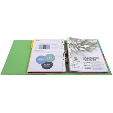 Exacompta Classeur à levier PREM'TOUCH format A4+, dos 8 cm, vert moyen - 53343E