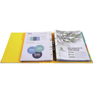 Exacompta Classeur à levier PREM'TOUCH format A4+, dos 8 cm, jaune - 53349E