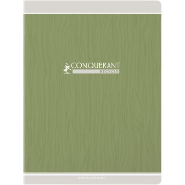 Piqûre 96 pages CONQUERANT RECYCLE, format 24x32 cm, seyès, papier 90g