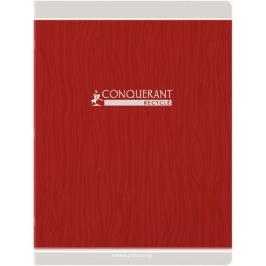 Piqûre 96 pages CONQUERANT RECYCLE, format 24x32 cm, seyès, papier 90g