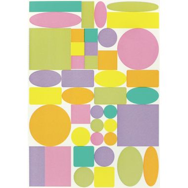 Pochette de 950 maxi gommettes adhésives repositionnables formes géométriques