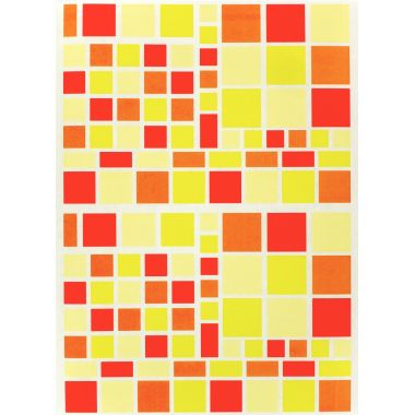 Pochette de 6900 gommettes géométriques adhésives repositionnables assorties