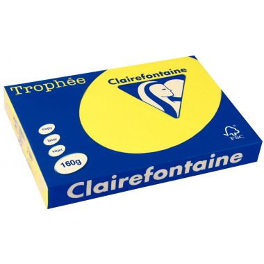 Paquet de 250 feuilles format A3 160g soleil CLAIREFONTAINE TROPHEE