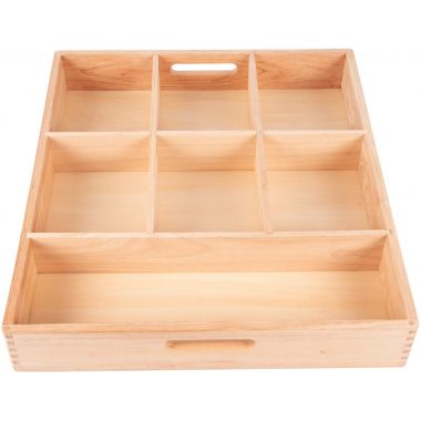 Plateau en bois 7 compartiments