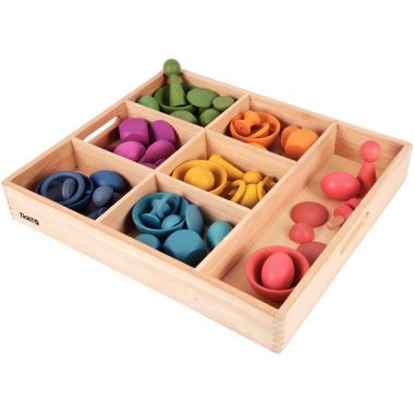 Plateau en bois 7 compartiments