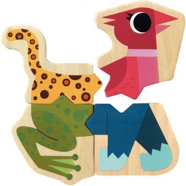 Djeco - Lot de 6 puzzles magnétiques MIXANIMO, 24 pièces - DJ03126