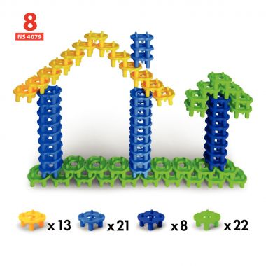 Boite de 24 fiches d'activités pour le jeu Connecting Blocks 71045