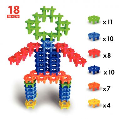 Boite de 24 fiches d'activités pour le jeu Connecting Blocks 71045